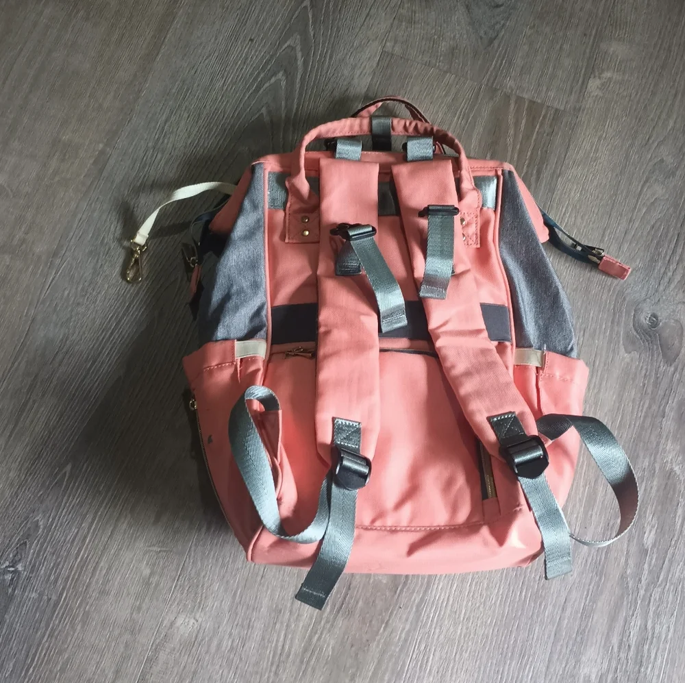 Zounich Multipocket Diaper Bag (Orange/Grey) A- - Picture 8 of 11